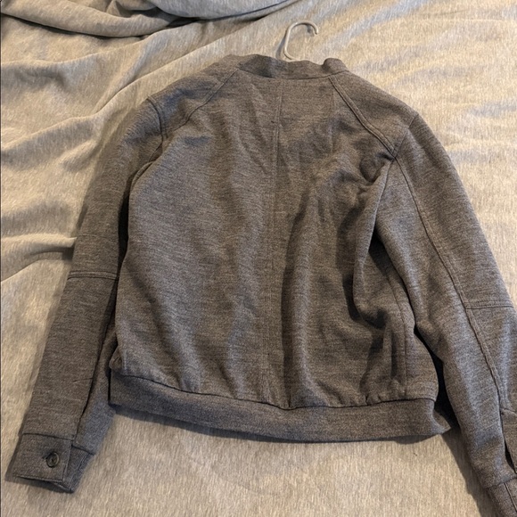 Gray Soft-Cloth Zip-Up Jacket - Picture 4 of 4